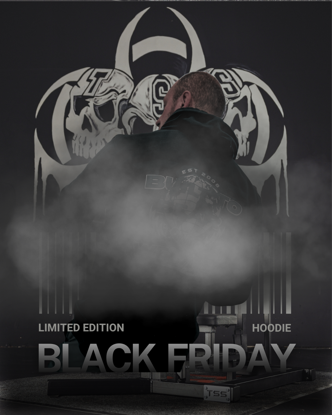 TSS “Built to Bear the Weight” Skeleton Hoodie – Black Friday Exclusive (Pre-Order)