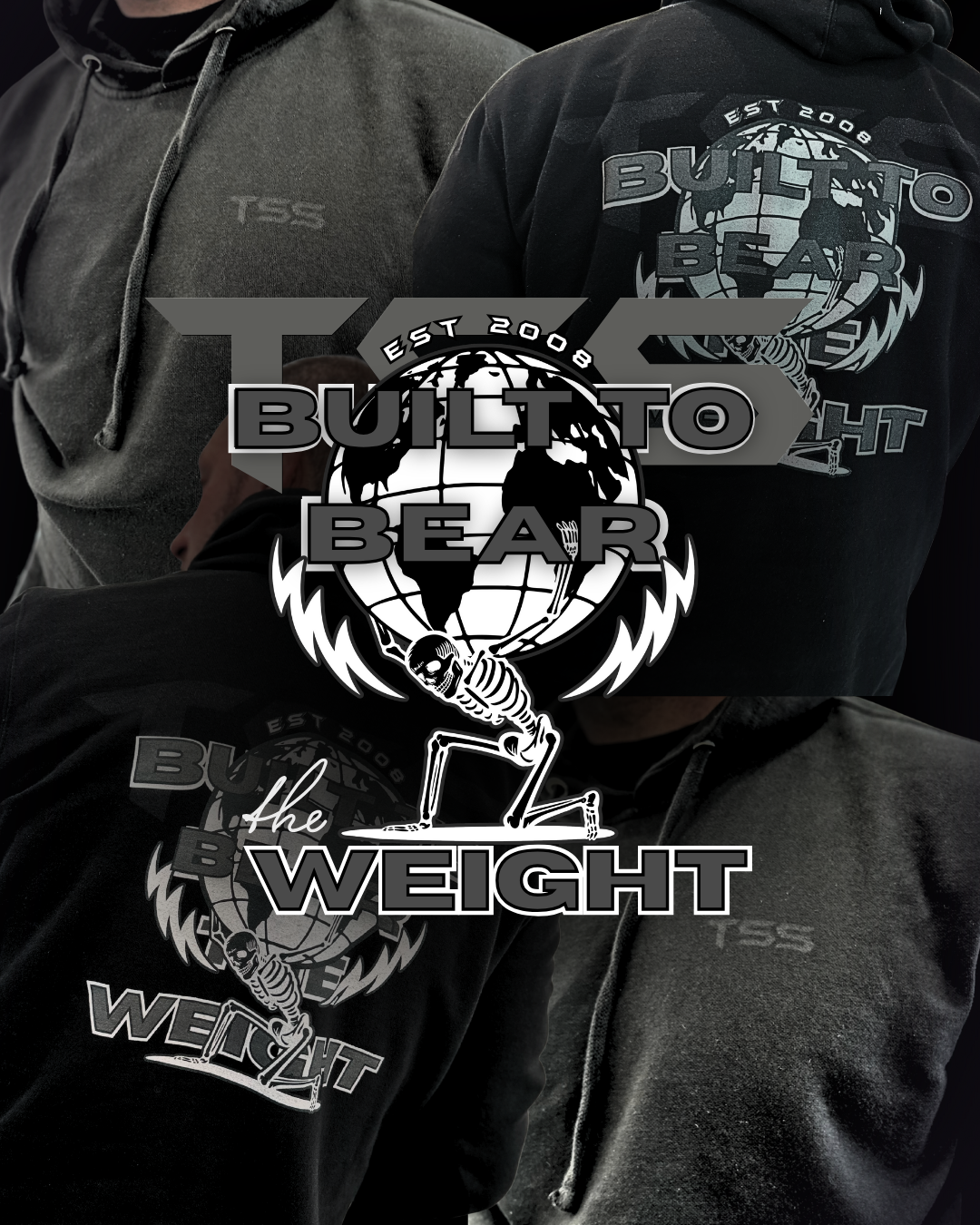TSS “Built to Bear the Weight” Skeleton Hoodie – Black Friday Exclusive (Pre-Order)